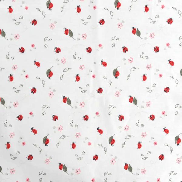 0,5 MTR.  MARIENKÄFER BAUMWOLL POPELINE