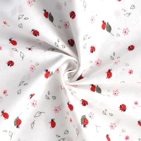 0,5 MTR.  MARIENKÄFER BAUMWOLL POPELINE