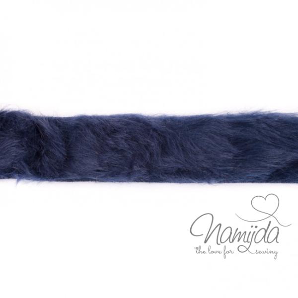 1 MTR. ♥ KUNST FeLLBORTE NaVY - 4cm ♥
