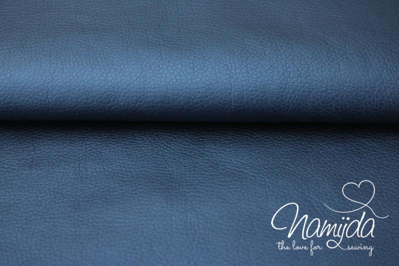 0,5 MTR. ♥ KuNSTLEDER NAVY SHINE ♥
