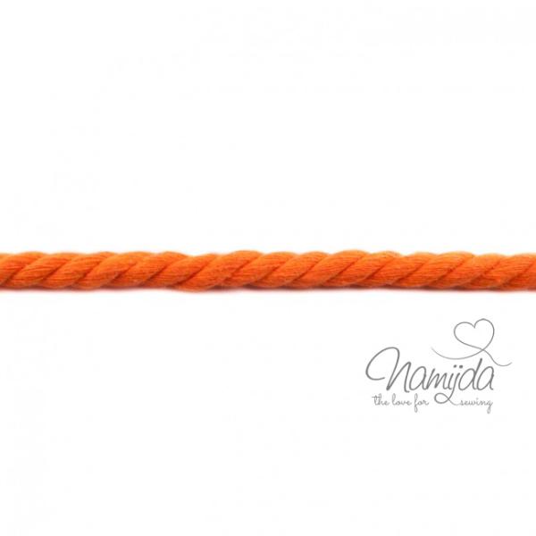 1 MTR. ♥ XXL Gedrehte Hoodie Kordel ORANGE  meliert - 12mm ♥