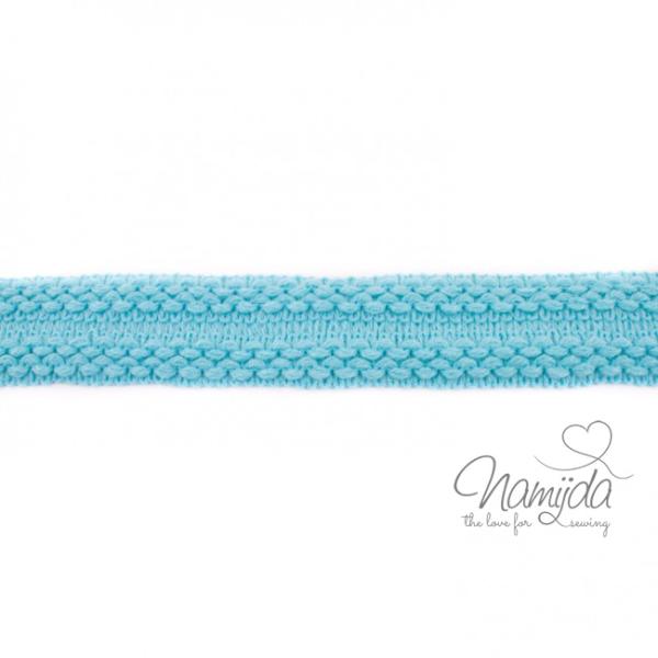 1 MTR. ♥ Einfassband Strick - Pastellblau  ♥