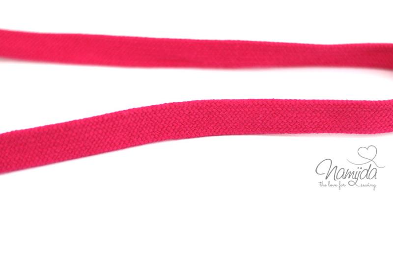1 MTR. ♥ Kordel, Band - flach - Pink - 1,5 cm ♥