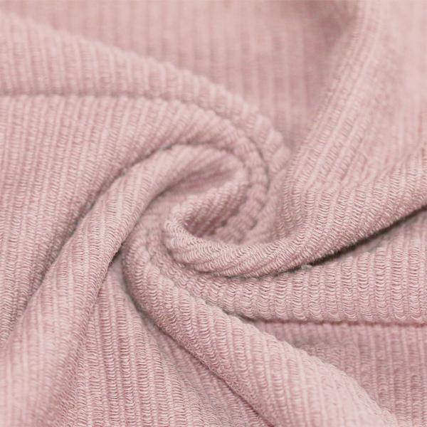 0,5 MTR.  ♥ RIPPSTRICK CRINGLE HELLROSE BAUMWOLLJERSEY ♥