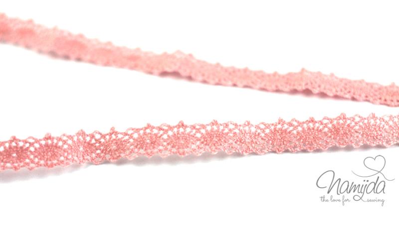3 MTR. ♥KLÖPPELSPITZE - Rosa - 1,2cm - Spitzenborte  ♥