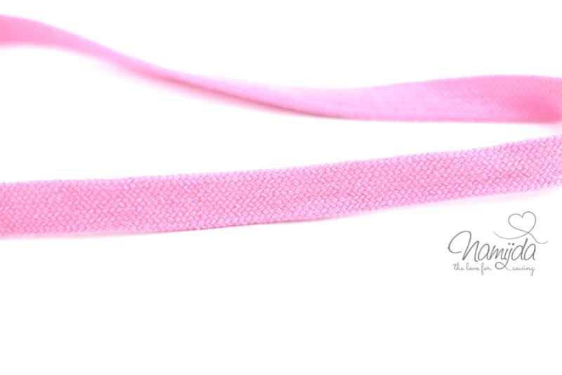 1 MTR. ♥ Kordel, Band - flach - Rosa - 1,5 cm♥
