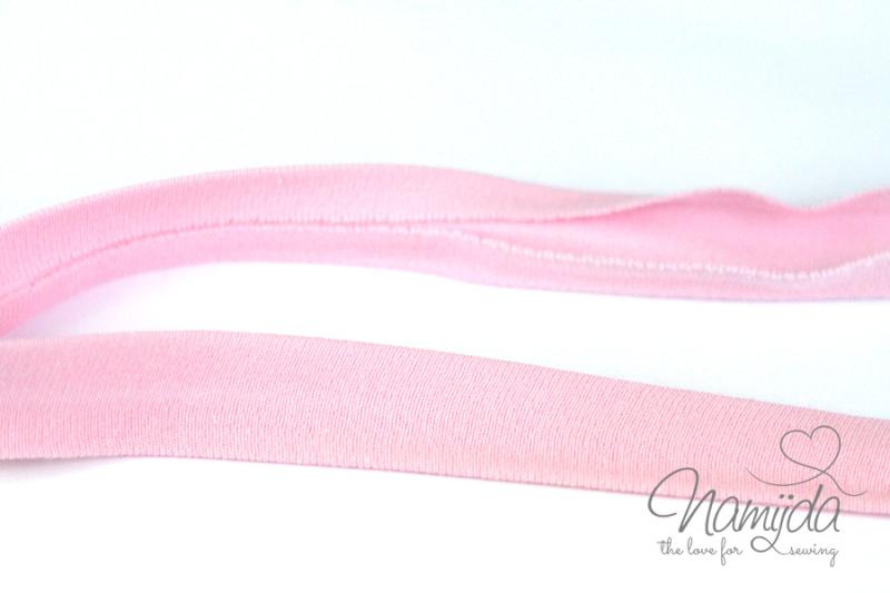 1 MTR. ♥ Elastisches Jersey Schrägband - Rosa ♥