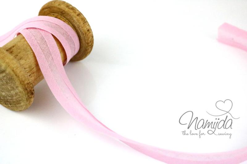 1 MTR. ♥ BAUMWOLL SCHRÄGBAND HELL RoSE - 20mm ♥