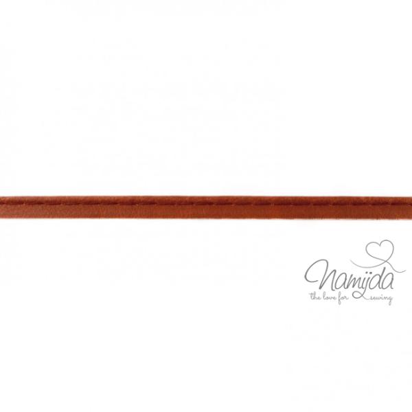 1 MTR. ♥ Kunstleder Paspelband Rost ♥