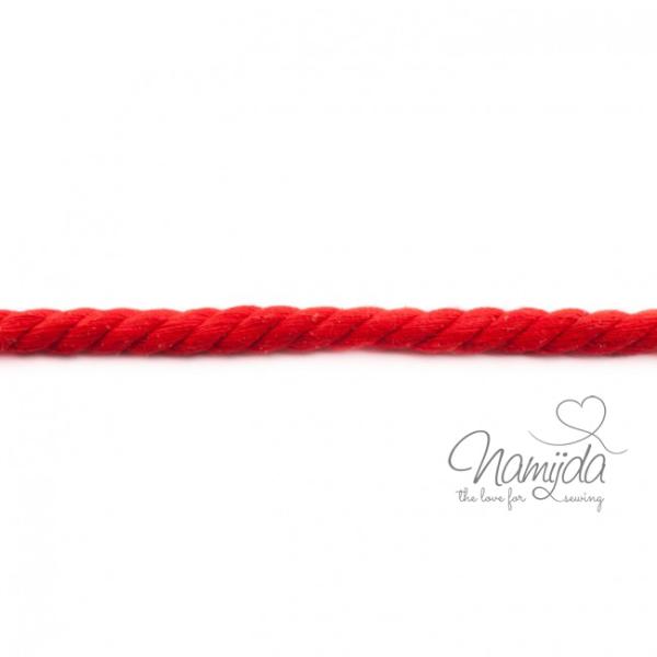 1 MTR. ♥ XXL Gedrehte Hoodie Kordel ROT meliert - 12mm ♥