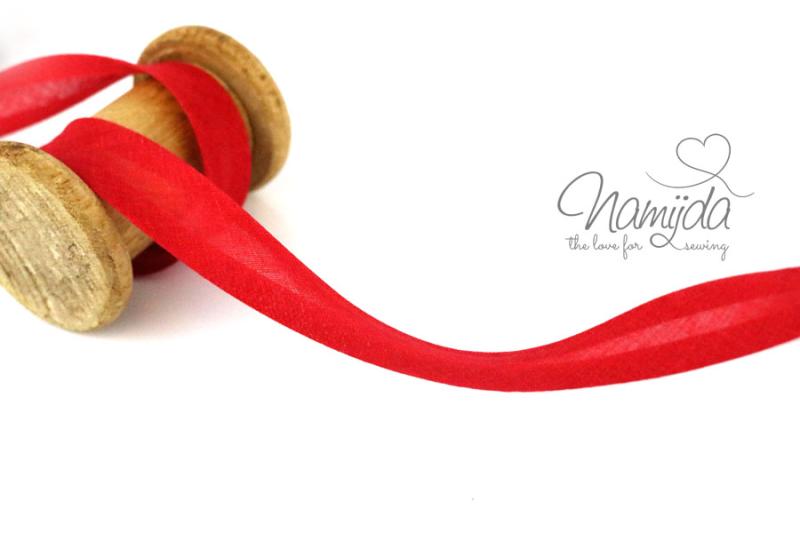 1 MTR. ♥ BAUMWOLL SCHRÄGBAND RoT - 20mm ♥