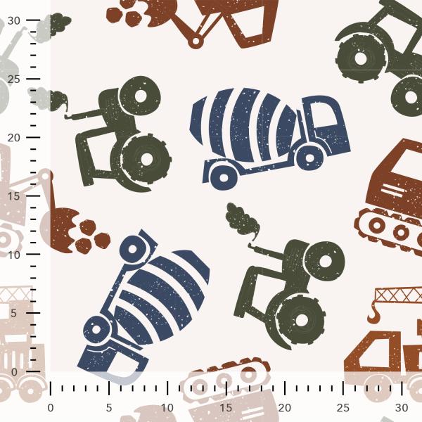 0,5 MTR. ♥  TEDDY MINI BAUSTELLE NATUR  ♥