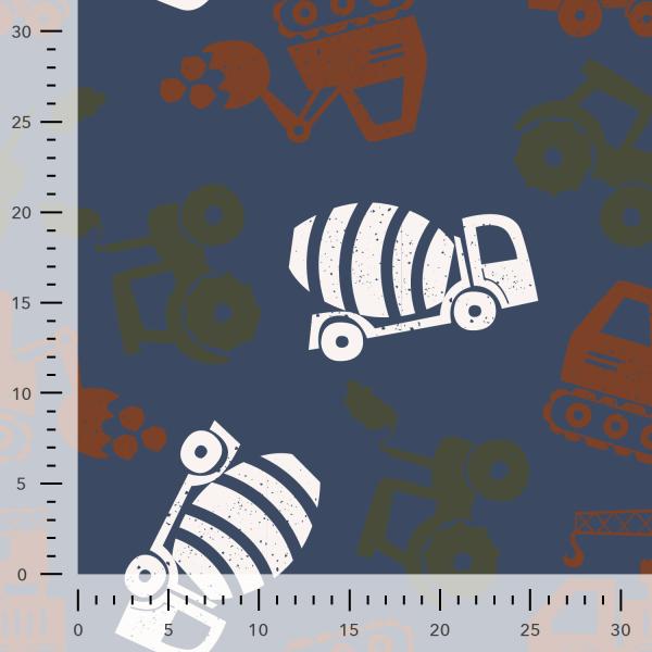 0,5 MTR. ♥  TEDDY MINI BAUSTELLE NAVY  ♥