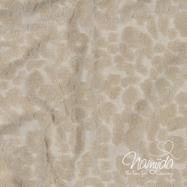 0,5 MTR. ♥ FROTTEE KNITTED LEO SAND ♥