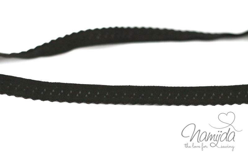 1 MTR. ♥ Elastisches Einfassband -  Schrägband - Schoko ♥