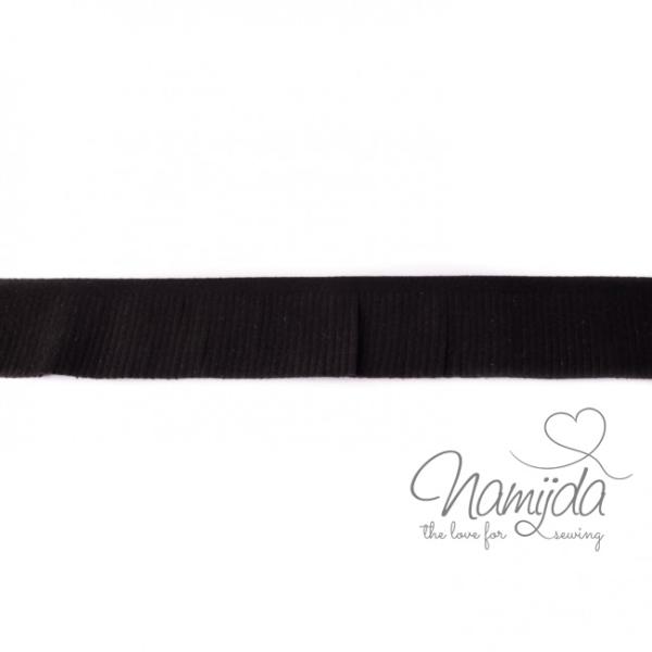 1Mtr. ♥ Kunstleder Fransenband Schwarz 3cm ♥