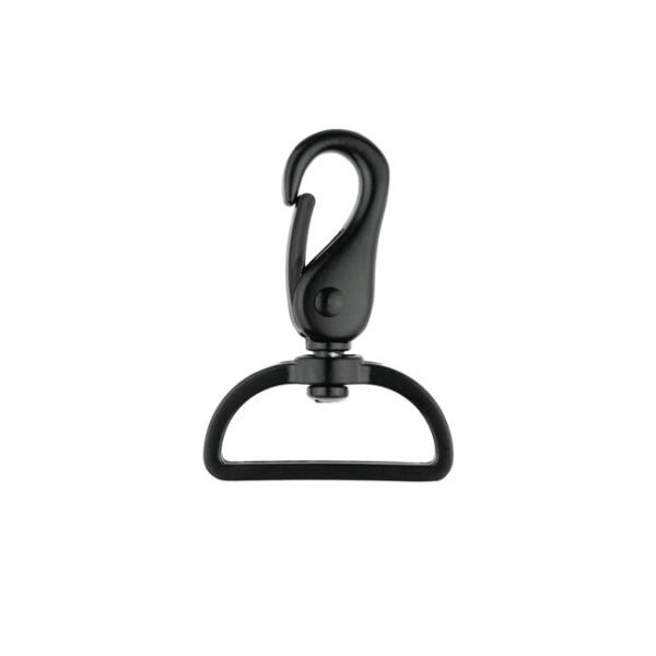 1 STüCK - TASCHENKARABINER - SCHwARZ - 40MM