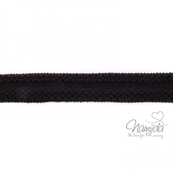 1 MTR. ♥ Einfassband Strick - schwarz ♥