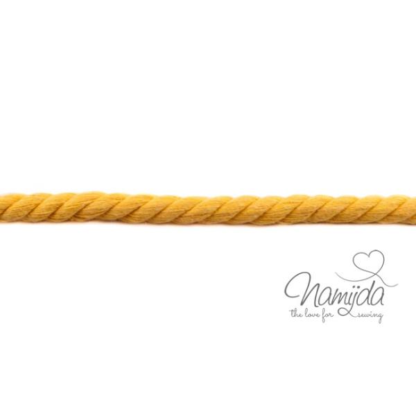 1 MTR. ♥ XXL Gedrehte Hoodie Kordel SENF meliert - 12mm ♥