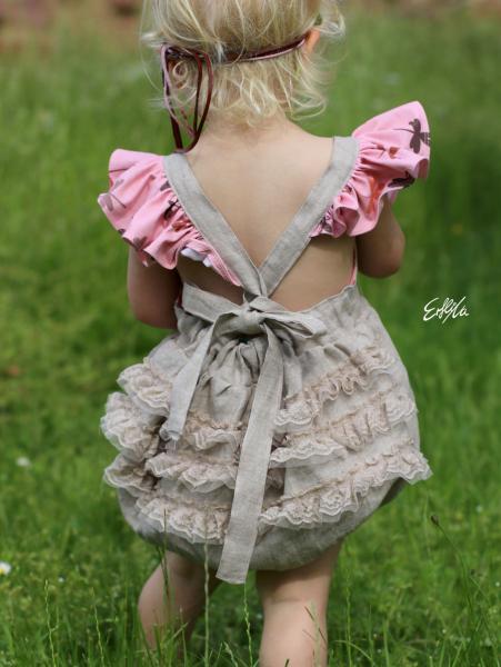 1 MTR. ♥ RüSCHENBORTE PLISSE TÜLL Beige ♥