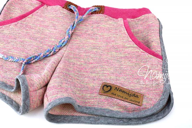 1 STÜCK KuNSTLEDER ÖSEN Patch BLUME PINK - 8mm - SILBER