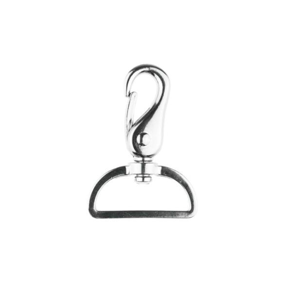 1 STüCK - TASCHENKARABINER - SILBER - 40MM