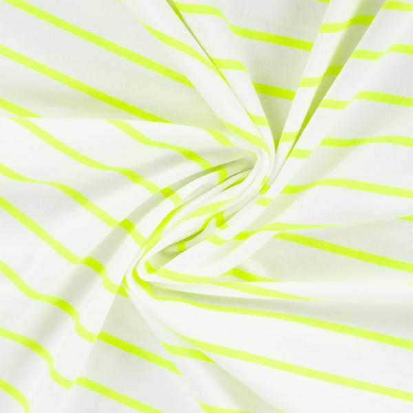 0,50 MTR. NEON STRIPES GELB - FRENCH TERRY