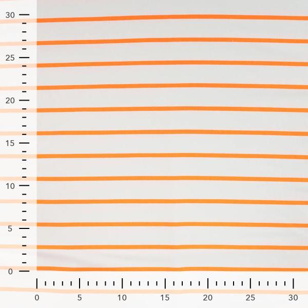 0,50 MTR. NEON STRIPES ORANGE - FRENCH TERRY