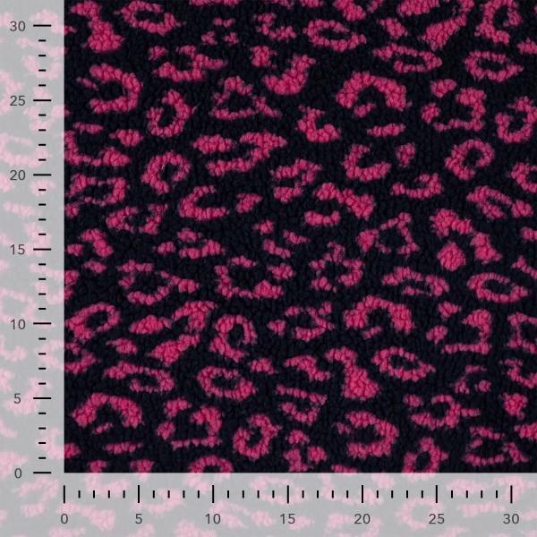 0,50 MTR. ♥ TEDDY JACQUARD LEO PINK  ♥