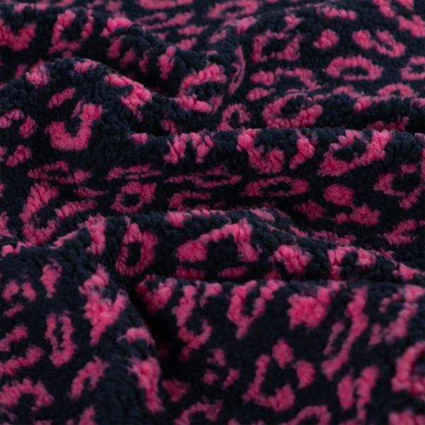 0,50 MTR. ♥ TEDDY JACQUARD LEO PINK  ♥