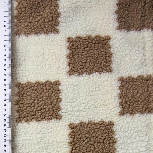 0,5 MTR. ♥ LEO TEDDY COZY SQUARES SAND ♥