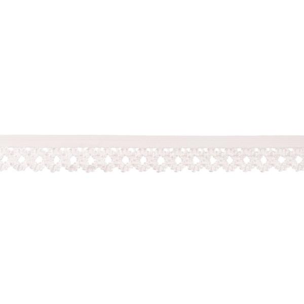 1 MTR. Elastische Spitze - Ziergummi - WeiSS - 20mm