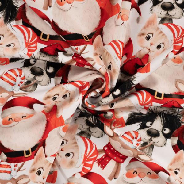 0,5 MTR. SANTAS XMAS PARTY - FRENCH TERRY