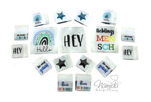 1 SET - WEBETIKETTEN SET JUNGEN (17 Stück)