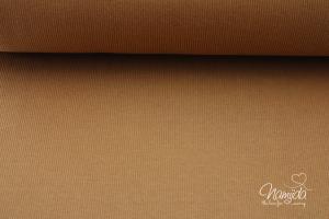 0,5 Mtr. ♥ FEINRIPP Bündchen - COGNAC - Schlauch ♥