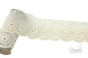 ♥1 Mtr. WäSCHESPITZE FLOWERS - CREME - 5cm ♥
