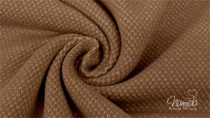 0,5 MTR. Jacquard Baumwoll Sweat Meliert TAUPE - Lammfleece