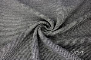 0,5 MTR. ♥ KNITTED DENIM JEANS JERSEY - ANTHRAZIT - ELASTISCH ♥