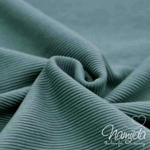 0,5 MTR. ♥ WEICHER RIPP BAUMWOLLJERSEY - DARK PASTELL MINT ♥