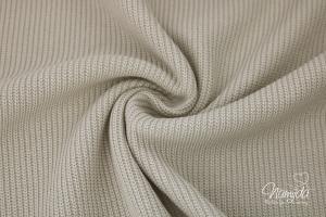 0,5 MTR. BAUMWOLL STRICKSTOFF CUTE - SAND