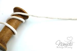 1 MTR. ♥ SuPER WeiCHE Hoodiekordel  HELLCREME- 5mm ♥