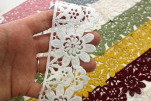 1 MTR. ♥ EDLE BLUMENSPITZE - WEISS - 5,5cm ♥