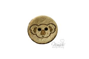1 Stück ♥ KOKOSKNOPF KOALA BEAR - HOLZKNOPF - 20mm ♥