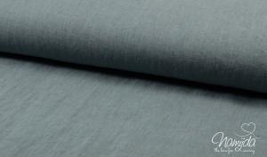 0,5 MTR. ♥ 100% LEINEN DuSTY MINT DuNKEL MELIERT ♥