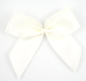 1 Stück - XL SATIN SCHLeife - CREME - 6,5cm