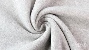 0,5 MTR. ♥ Doubelface Baumwollfleece HELLGRau MELANGE - 100% Baumwolle ♥