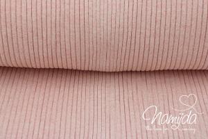 0,5 Mtr. Grobstrick- Hipster-Bündchen - ROSE/APRICOT MELIERT